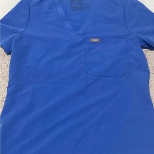 Figs Women’s Royal Blue V-Neck Tee